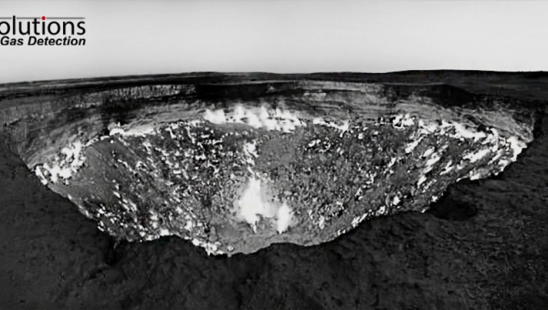 Secrets of gas detection: the Methane (CH4) spewing crater of Derweze